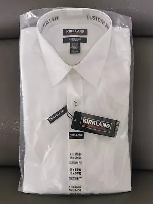 Kirkland Signature White Custom Fit None Iron Long Sleeve Shirt • £13