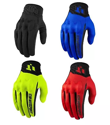 Icon Anthem 2 Textile Gloves For Motorcycle Street Riding - FREE RETURNS • $40