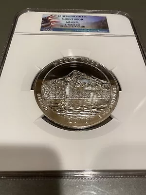 2010 5 Oz Silver 25c Mount Hood Ngc Ms 69 Pl • $365