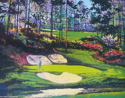 Mark King   Amen Corner  Golf Lithograph Gallery Poster 1993  British Artist • $39