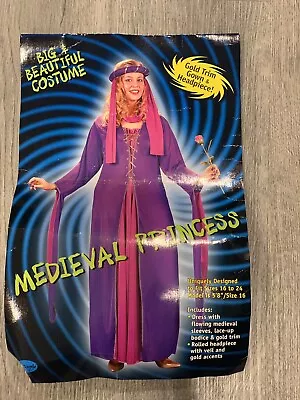 Women’s Medieval Princess Halloween Costume Fits Size 16-24 • $20