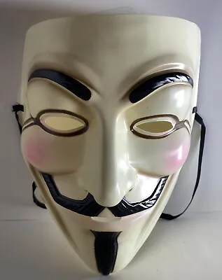 V For Vendetta Mask Anonymous Guy Fawkes Fancy Dress Adult Costume Accessory • $12.99