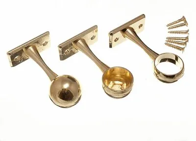 NEW 48 X 19mm Brass Plated EB Wardrobe Rod Rail End Support Bracket - OneStopDIY • £248