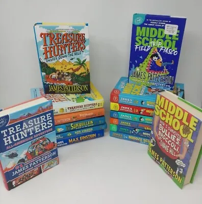 James Patterson Hardcover Lot Of 15 Middle School Treasure Hunters Mixed Lot • $55