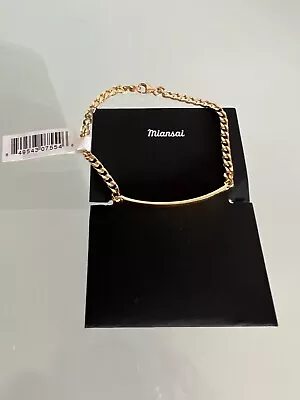 MIANSAI 14K Yellow Gold Vermeil ID Chain Bracelet $145 MSRP • $95