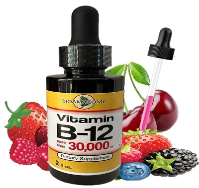 Vitamin B12 Sublingual Liquid Drops 30000 Natural Energy Booster (2 Oz) • $14.95