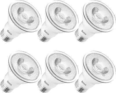 Sunco 6 Pack PAR20 LED Bulbs 50W Equivalent 7W Dimmable 3000K Warm White 470 - • $25.17