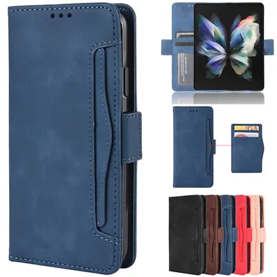 For Samsung Galaxy Z Fold 5 4 3 5G Case Magnetic Leather Removable Wallet Cover • $18.99
