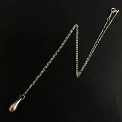 TIFFANY&CO. Silver 925 Peretti Teardrop Pendant Necklace/5Y0168 • $1