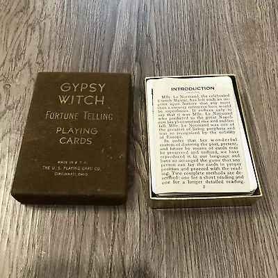 Gypsy Witch Fortune Telling Playing Cards Vintage 1940s Complete W/ Instructions • $49.99