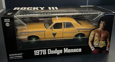 New! GREENLIGHT Chase HOLLYWOOD 1:24 ROCKY III 1978 DODGE MONACO GREEN MACHINE • $33.94