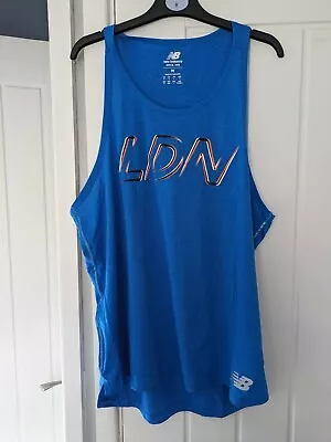 New Balance Vest Royal Blue/Orange/Black/White London Marathon 2022 Size M • £3.99