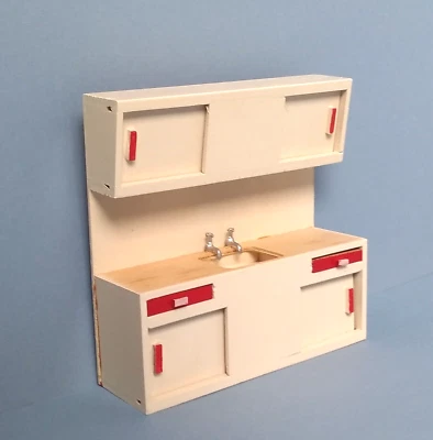 £34.99 • Buy Vintage Dolls House Early Barton Kitchen Sink / Cupboards Unit  - 1/16th - HTF