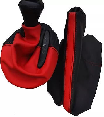 New Black & Red Leather Automatic Shift Boot E-Brake For Chevy Corvette C5 97-04 • $72.30