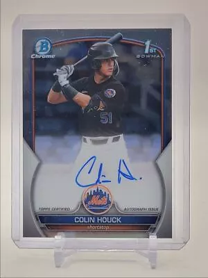 Colin Houck 1 2023 Bowman Chrome Draft 1st Autograph Mets Auto Q2052 • $1