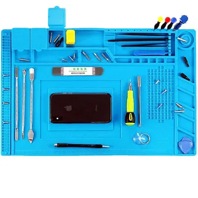 Large Silicone Working Mat Opening Laptop Mobile Cell Phone Repair Tool Pad Tray • £17.87