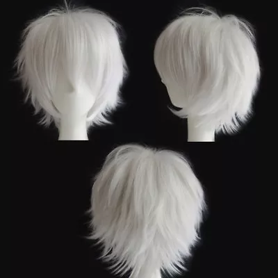 Men Male Short Full Wigs Boys Anime Cosplay Costume Party Synthetic Hair Wig @M • $9.39