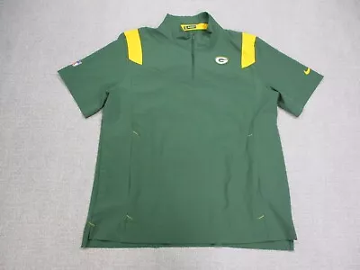 Green Bay Packers Sweater Mens Large Green Nike Player Issue On Field Dri-Fit • $20.98