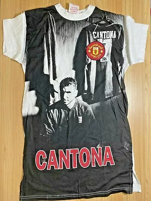 Cantona Manchester United Football Club T-Shirt Youth 10/11 Yrs Black Soccer • $15