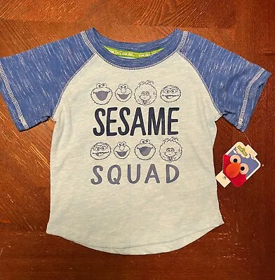 Sesame Street Toddler Size 2T 3T 5T Brand New T-Shirt Squad Elmo Cookie Oscar • $8.95