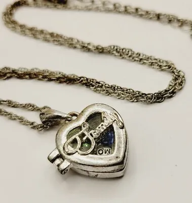 FAMILY FLOATING Crystal Charm Necklace Memory Locket Silver Tone + CHARMS • $14.40