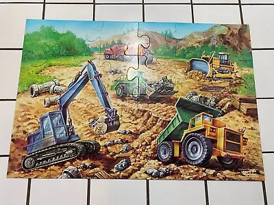 Melissa & Doug Construction Site XL Jigsaw Floor Puzzle 24 Jumbo Pieces 2x3 Feet • $11.95