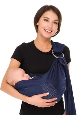 (F) CUBY Baby Carrier Sling Baby Wrap Carriers From Newborn Double-Ring Quick • £11.49