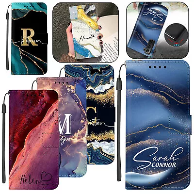 Leather Stand Cover Personalised Phone Case For Samsung Galaxy S24 S23 A15 A54 • £10.31