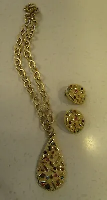 Vintage Sarah Coventry Sultana Necklace And Earrings Set 1959 • $26.09