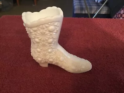 White Milk Glass Boot Shaped Piece • $21.59
