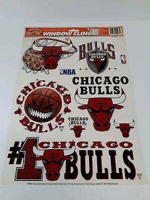 NEW - Vintage 1997 - NBA Chicago Bulls Static Cling Reusable Window Stickers • $14.97