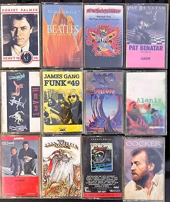 55 Rock Cassette Lot Madonna Genesis Heart Beatles Yes Duran Duran Falco • $29.99