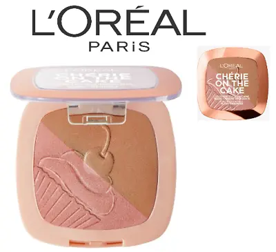 L'Oreal Paris Cherie On The Cake Blush+Bronzer- 01 Cherry Fever • £8.99