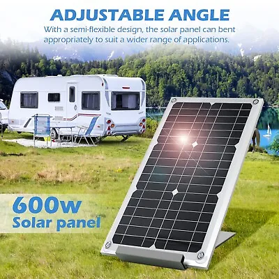 £26.88 • Buy 600W Solar Panel Kit Battery Charger & 100A Controller For Car Van Caravan Boat