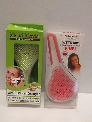 Michel Mercier Wet & Dry Hair Detangler Regular Hair & Fine Hair Brushes • $28