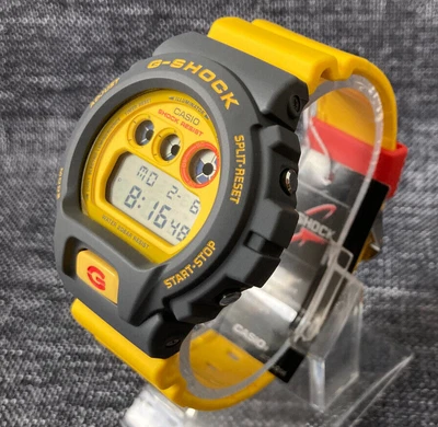 £109 • Buy Casio S Shock Dw-6900y-9er Grey & Yellow Digital Chrono Timer Wr 200m Brand New
