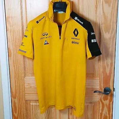 Genuine 2019 Le Coq Sportif Infiniti Renault F1 Team Polo Shirt Yellow - Medium • £39