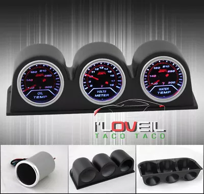 Oil Temperature Degree Gauge + Voltage + Water Temp + Led Display Tri Pod Holder • $64.99