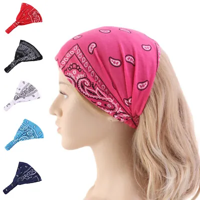 £2.27 • Buy Boho Print Cotton Headband Head Wrap Sports Yoga Turban Hair Band Bandana