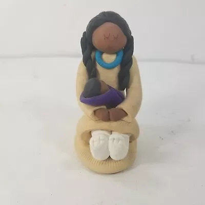 Handmade Figure Native American Woman And Baby Southwestern Decor • $29.99