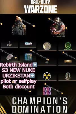 Call Of Duty MW3 Warzone Nuke Champions Quest☢️Season 3 Rebirth Island/URZIKSTAN • $50