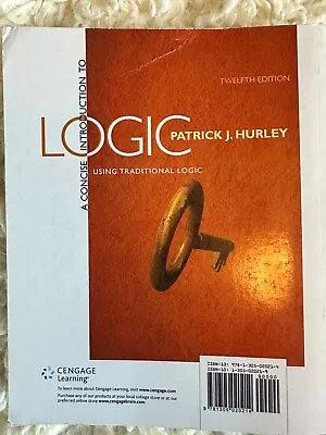 A Concise Introduction To Logic By Patrick J. Hurley 12th Edition  • $25