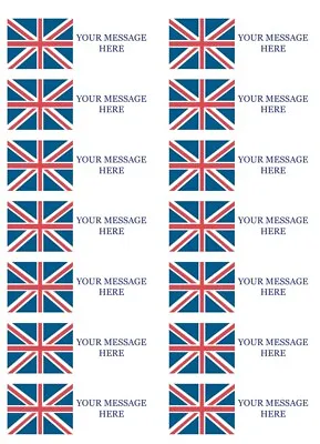 Personalised Labels 28 Stickers - Union Jack Flag • £2.99