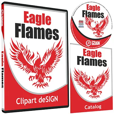 Eagle Flames Clipart -vinyl Cutter Plotter Clip Art Images-vector Cd • $49.99