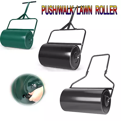 Push/Walk Lawn Roller Heavy-Duty Behind Water/Sand Filled Roller For GardenYard • £47.99