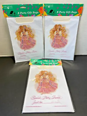 NEW Vintage 80s Lady Lovely Locks Party Gift Bags American Greetings Forget Me • £24.12