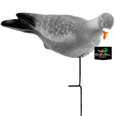 New Lucky Duck Edge By Expidite Flocked Wood Pigeon Decoys 3 Pack With Stakes • $49.90