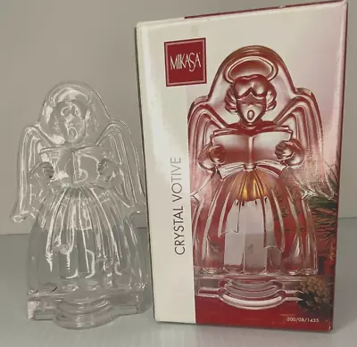 Mikasa Crystal Angel Votive Candle Holder W/Led Tealight In Original Box ~ USA • $14.99