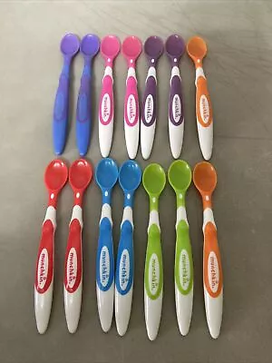 Lot Of 14 Munchkin Soft Tip Infant Baby SPOONS Multi Color BPA Free Boy Girl • $12.99