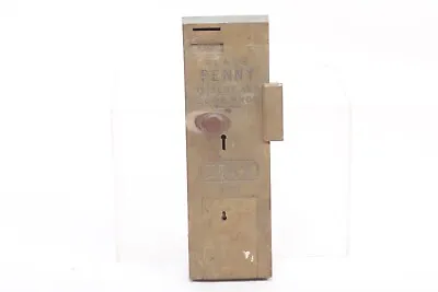 Antique ETAS No 5 Brass Penny Toilet Door Lock Vacant Engaged Door Latch Bolt • $400